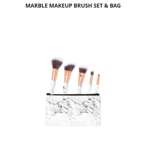 Marble Makeup Brush Set & Bag - Picture 2 of 2